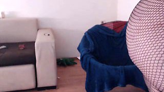 KALYDA LA NEGRA  SENSUAL BRUNETTE BELLA SHOWS OFF IN NUDE BLACK TIGHTS PANTYHOSE: Porn