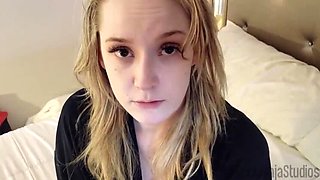 Hot Step Mom Blows Son For New Year - POV BJ & Handjob Fun