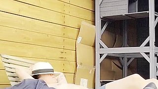 Dickflash Roof Adventure: Part 1 a Little Redhead Slut Gives Me Fast Cumshot on Her and While Her Boyfriend Waits