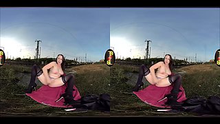 Bella - She Jerks For You At The Railway Embankment...