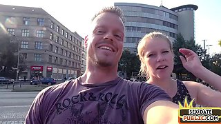 Blonde amateur babe cockbouncing outdoor