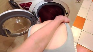 Stepmom Got Stuck In The Washing Machine And Was Fucked