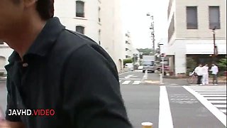 Nozomis Japanese Blowjobs Lead To An Intense Cumming Moment In Bed