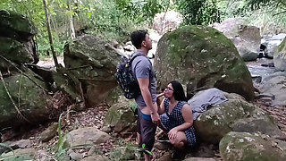 FINAL PART. I REALLY ENJOY FUCKING IN NATURE.. I'm going to the forest to fuck my friend, he cums on my leg