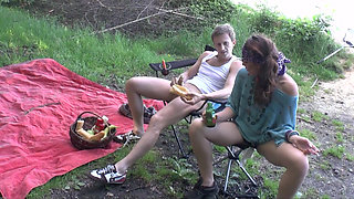 Hot dp action in the woods