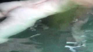 Voyeuring chubby milf in the shower pleases herself