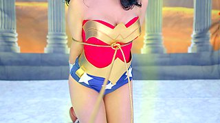 Blonde tight pussy babe solo toy fun in glamour masturbation