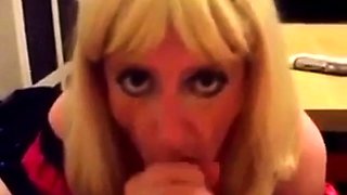 Submissive Crossdresser's Blowjob Training
