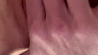 Perfect blond making solo masturbation