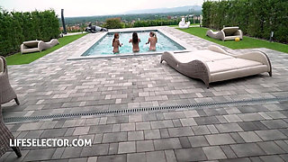Pool Party Turns Pure Porn as Anastasia, Veronica & Mona Use Your Cock in Every Hole