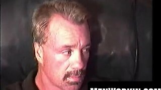 Mischievous amateur Brandon jerks his stiff beefstick slow