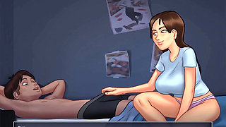 Summertime saga: stepsister fucks her stepbrother in the middle of the night ep 133