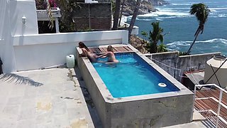 Busty Latina Letzy and Hot Russian Fucked on Vacation Trip