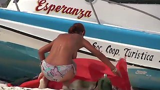 Beautiful breasts at a nudist beach