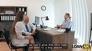 LOAN4K. Horny teen Mina K is showing off her natural sexy body to get a big loan