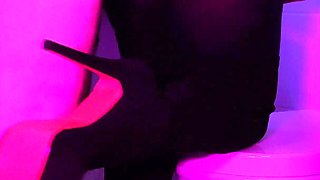 Sexy Business Woman with Boss in Office Restroom for Ripping off Nylon Sex