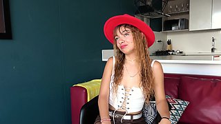 Fun latina teen with big ass on casting