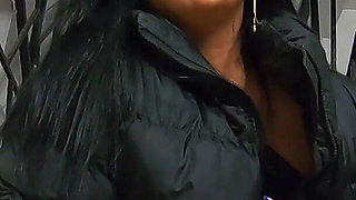 Downjacket Fetish on the Stairs Shiny Boots, Bodystockings Sensual Touch 317