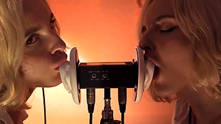 ASMR MACRO Double Ear Licking Close Up by Elsa