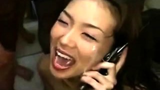 Bukkake Miyu Japanese Amateur Covered in Cum