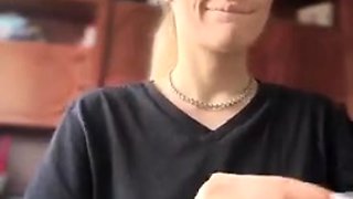 Blonde emo amateur solo masturbation