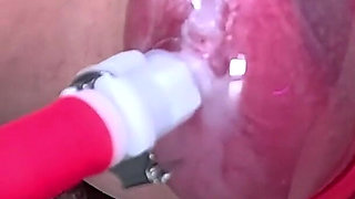 Pussy Pumping and BBC Dildo Self Fuck