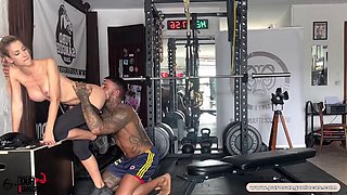 FAKE PERSONAL TRAINER PT. 3 SHONA RIVER gets FUCKED by her personal trainer and gets cum on her tits