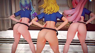 Mmd R-18 Anime Girls Sexy Dancing Clip 286