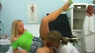 Stacked Blonde With Sexy Long Legs Gets Banged Deep By A Horny Doctor