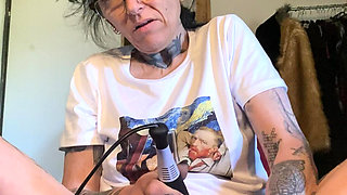 Creamy Orgasm on a Big Dildo