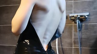 Latex Shower Striptease