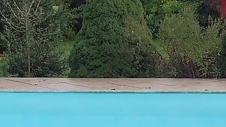 Three Girls Are Playing Trip Wrestling Outdoors