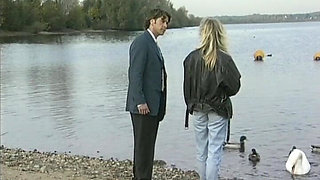 This Blonde German Lady Got Big Facial on Her Cute Face