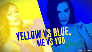Yellow Vs Blue, Me Vs You With Aila Donovan , Whitney Wright, Ricky Johnson - Brazzers