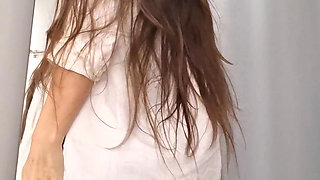 Clothes Changing - Fitting Room and Playing with Horny Pussy
