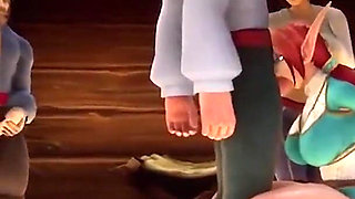 Redhead Elf Gets Railed in Front of Pirates - Warcraft Porn Parody