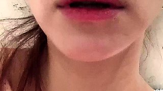 Sexy amateur redhead teen double dildo action