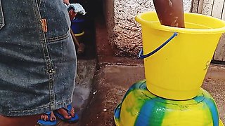 Bathing My Pregnant GF Outdoor, Dirty Environment Vibes