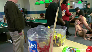 19 Year Old with Huge Natural Tits Gets Humiliated and Fucked in Public