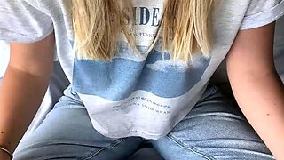 Cute Blond Teen Shows Big Boobs amp Fingers Shaved Pussy at