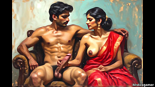 Indian bhabhi fucked by her husband and her stepson hot doggy style fucking bhabhiji