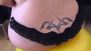 Amateur Babe in Glasses jerks cock for facial