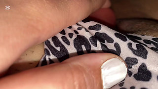 Pantie cumshot and clitoris rubbed with my hot POV dildo