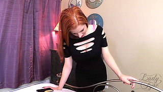 Red-haired MILF Lady Fyre cheats in POV by screwing her daughter's boyfriend FULL video