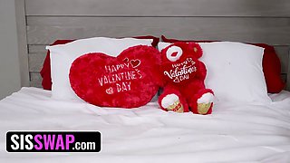 Busty step sisters aubry babcock & Violet Gems pound each other step bros on valentines day - sisswap