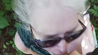 Hot Blonde MILF Momma Vee Sucks Big Cock Outdoor