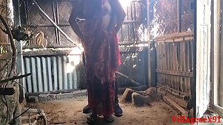 Red Saree Wife Outdoor Blowjob ( Official Video By Villagesex91)