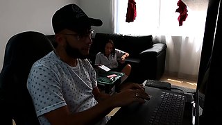 Extreme amateur pov blowjob with brunette babe