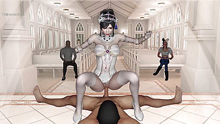 3D Horny Slut Bride Have Cuckold Sex During the Wedding