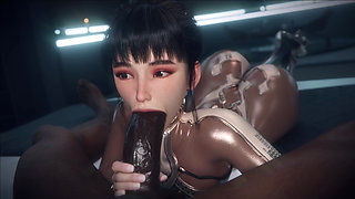 Madruga3d Intense Hardcore Sex: Busty White Woman with Tight Ass Passionately Fucked by Massive Black Cock